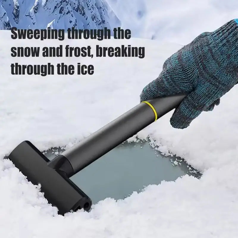 Car Ice Scraper & Snow Shovel – Windshield Snow Remover with TPU Brush