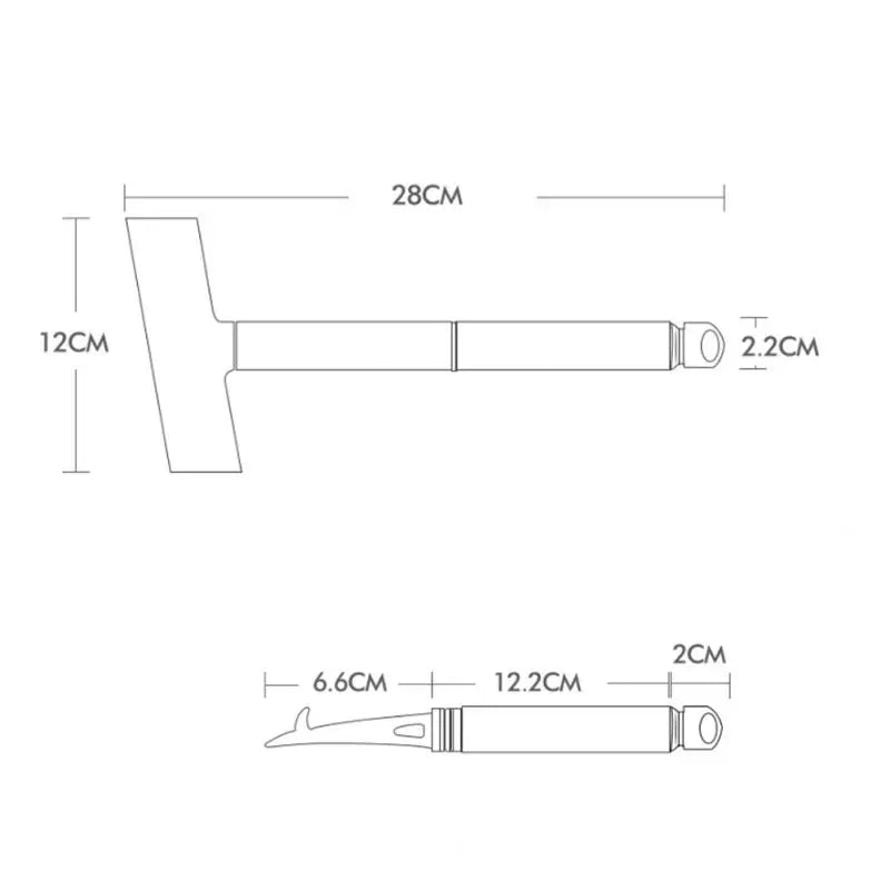 Car Ice Scraper & Snow Shovel – Windshield Snow Remover with TPU Brush