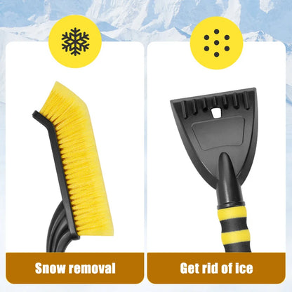 Extendable Car Snow Brush &amp; Ice Scraper – Windshield Deicer and Defroster Tool