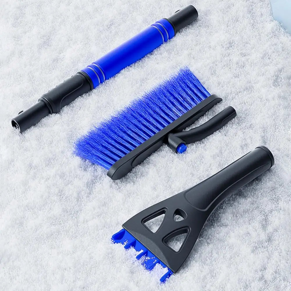 Extendable Ice Scraper &amp; 360° Snow Brush – Detachable Car Snow Tool