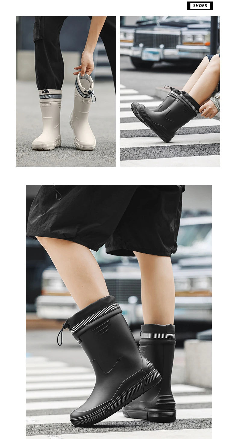 Comfort Men Rain Boots Stylish Men&