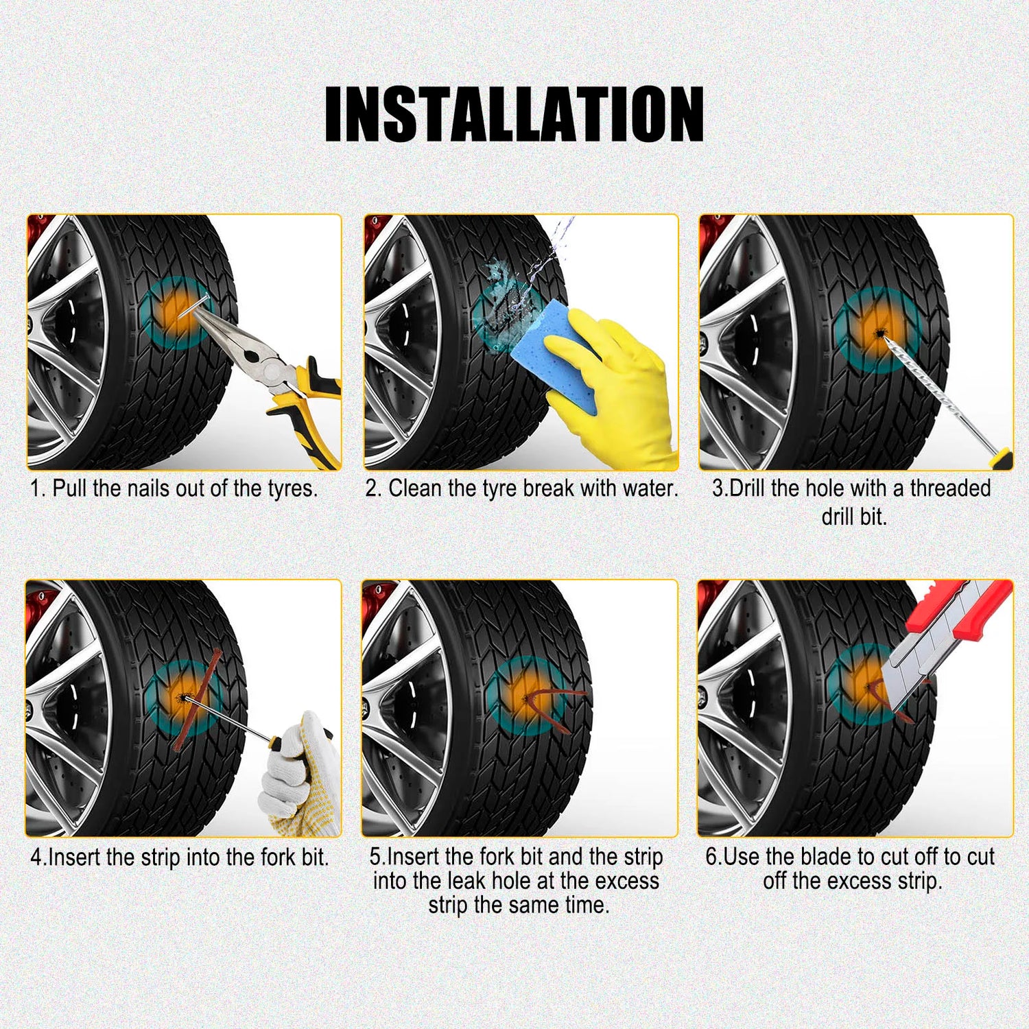 Car Tire Repair Kit