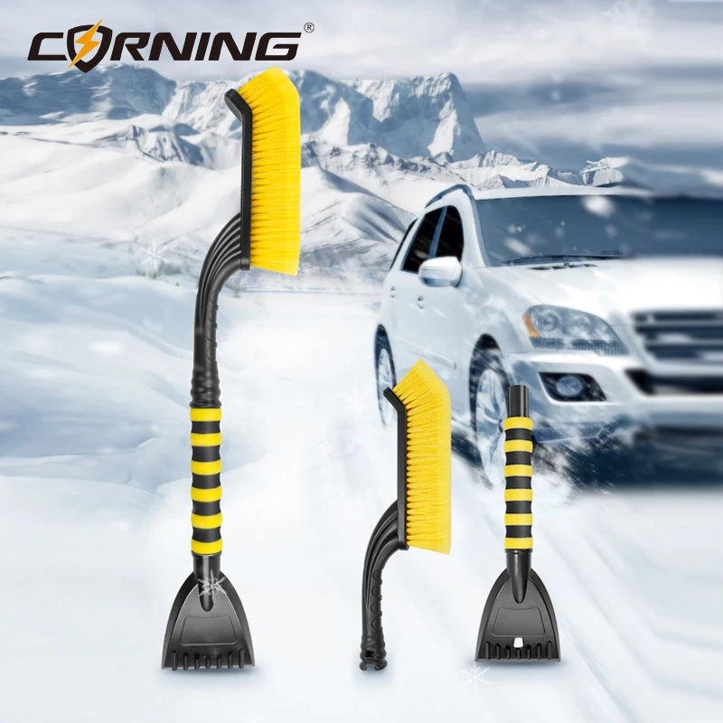 Extendable Car Snow Brush &amp; Ice Scraper – Windshield Deicer and Defroster Tool