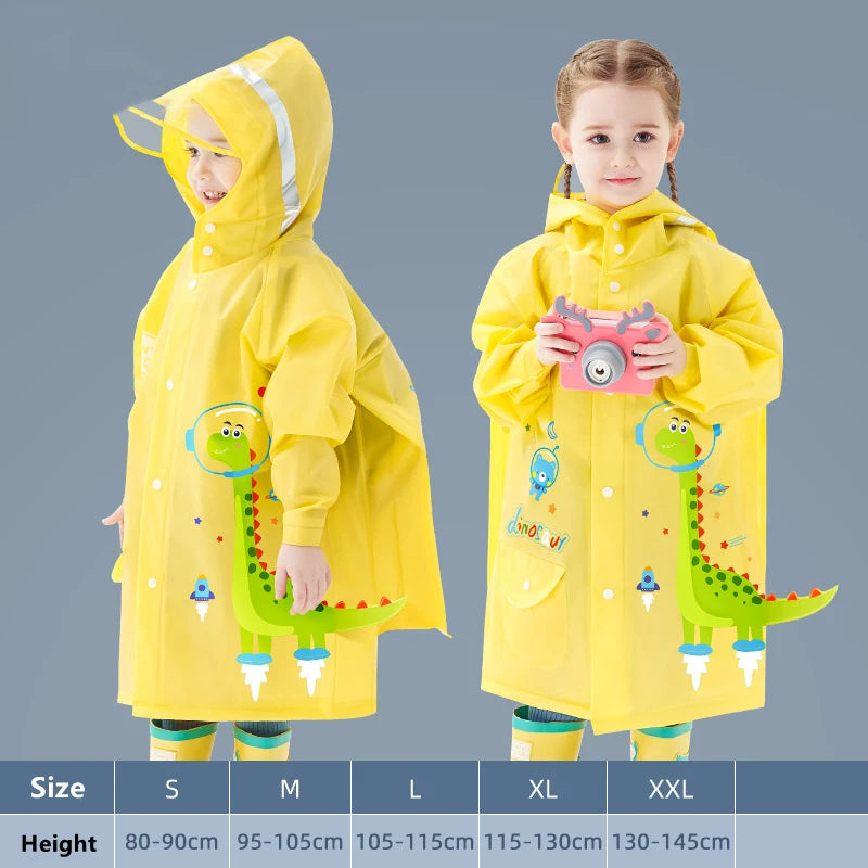 Kids Dinosaur Unicorn Raincoat