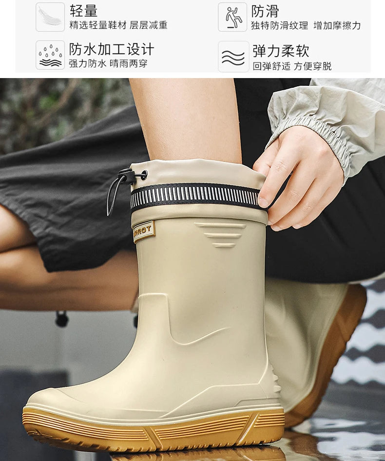 Comfort Men Rain Boots Stylish Men&