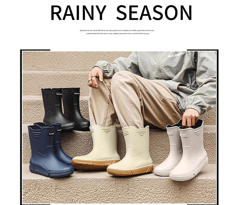 Comfort Men Rain Boots Stylish Men&