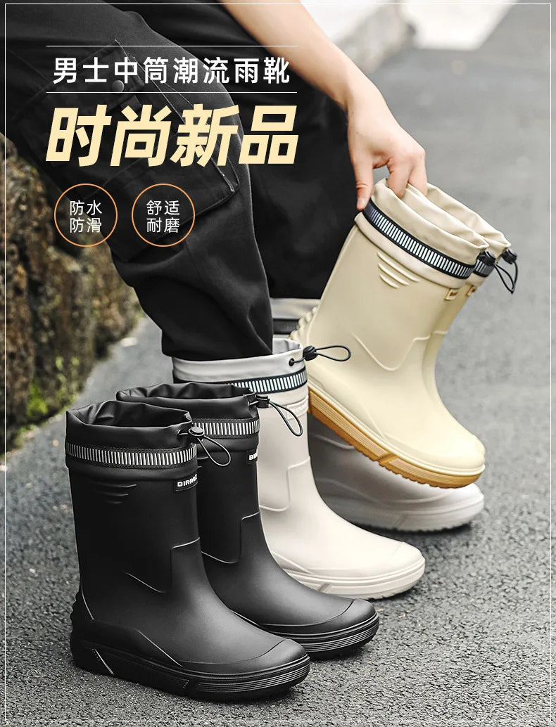 Comfort Men Rain Boots Stylish Men&