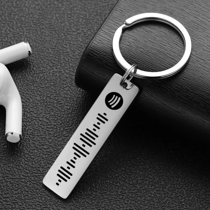 Personalized Spotify Code + Name. Keychain